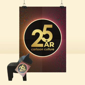 Flyer 25 jarige jubileum Carlsson Culture